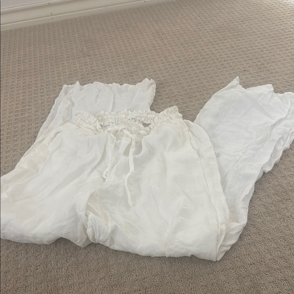 White Flowy Pants Bella Dahl